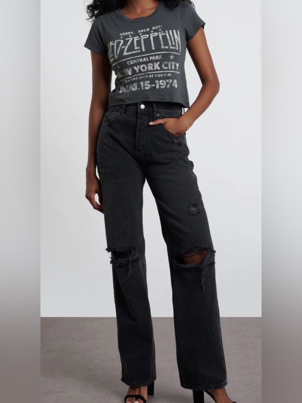 Boyish The Ziggy High Rise Relaxed Straight Leg Jeans in Fatal Attraction